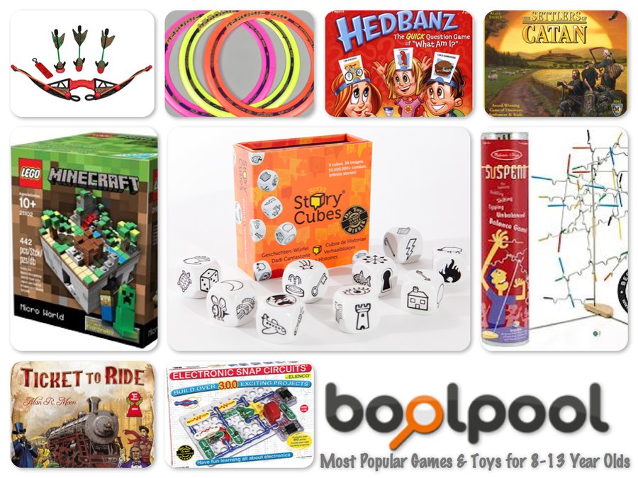 Reviews of Top 10 Most Popular Games and Toys for 8-13 Years Old Kids