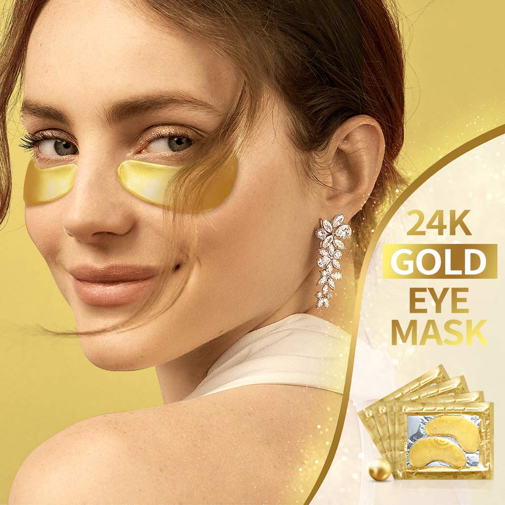 Review of 24K Gold Under Eye Mask - Eye Patches Treatment for Puffy Eyes