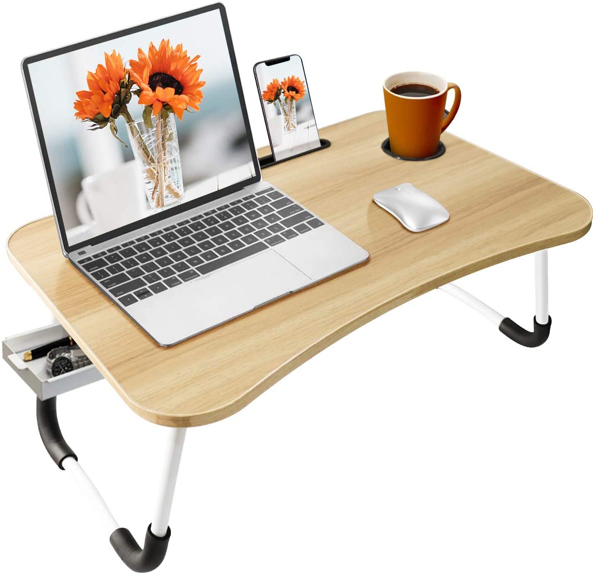 Review of BOPUROY Laptop Desk Foldable Bed Table Portable Multi-Function Lap Bed Tray Table