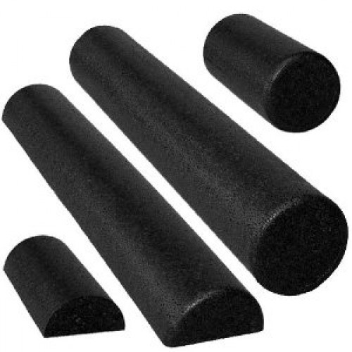 Black High Density Foam Rollers - Extra Firm (Half and Full Round)