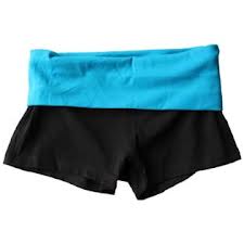 Fold Over Solid or 2 Color Yoga Shorts