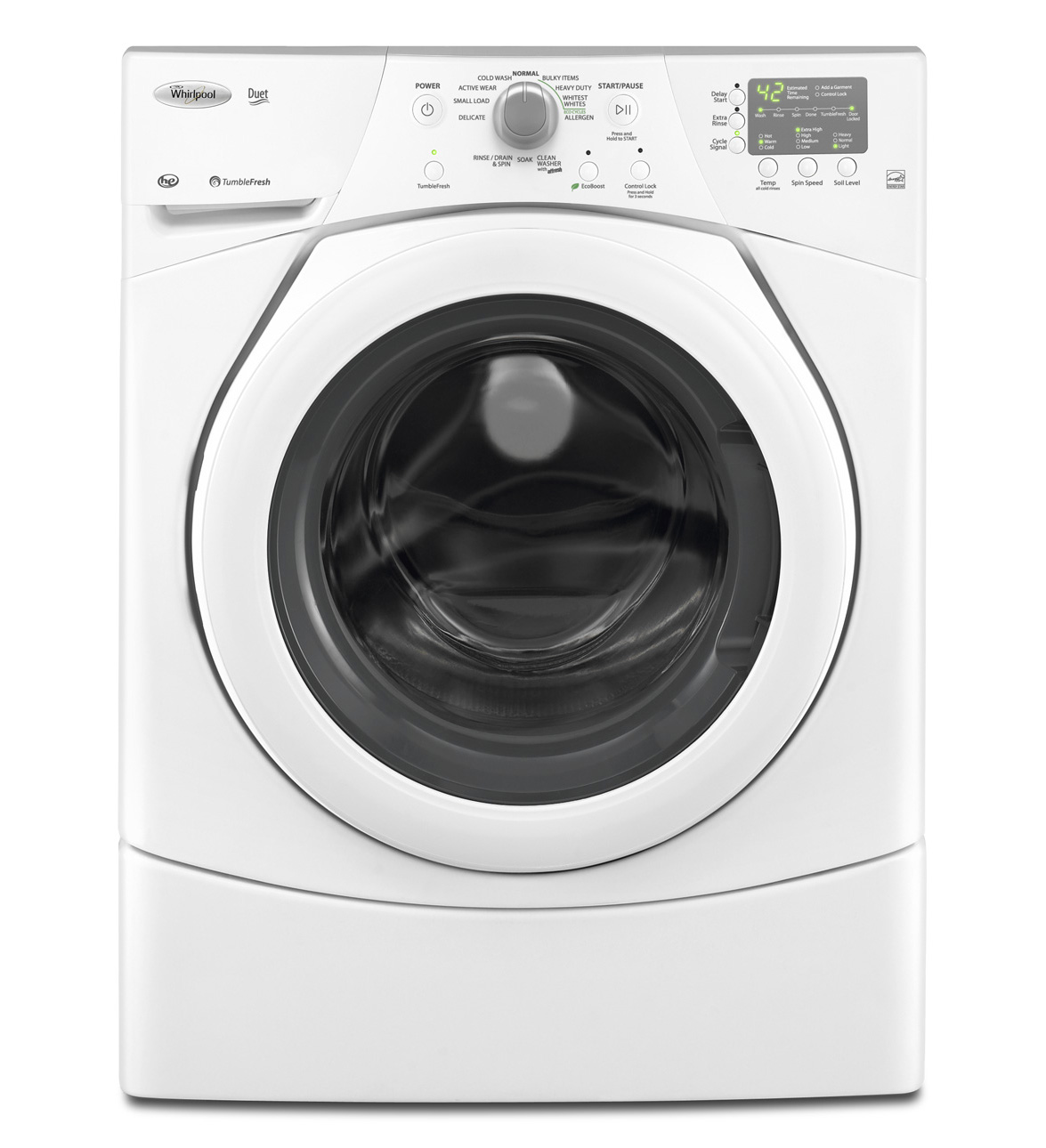 Whirlpool Duet 3.5 cu. ft. High-Efficiency Front Load Washer in White (Model: WFW9151YW)