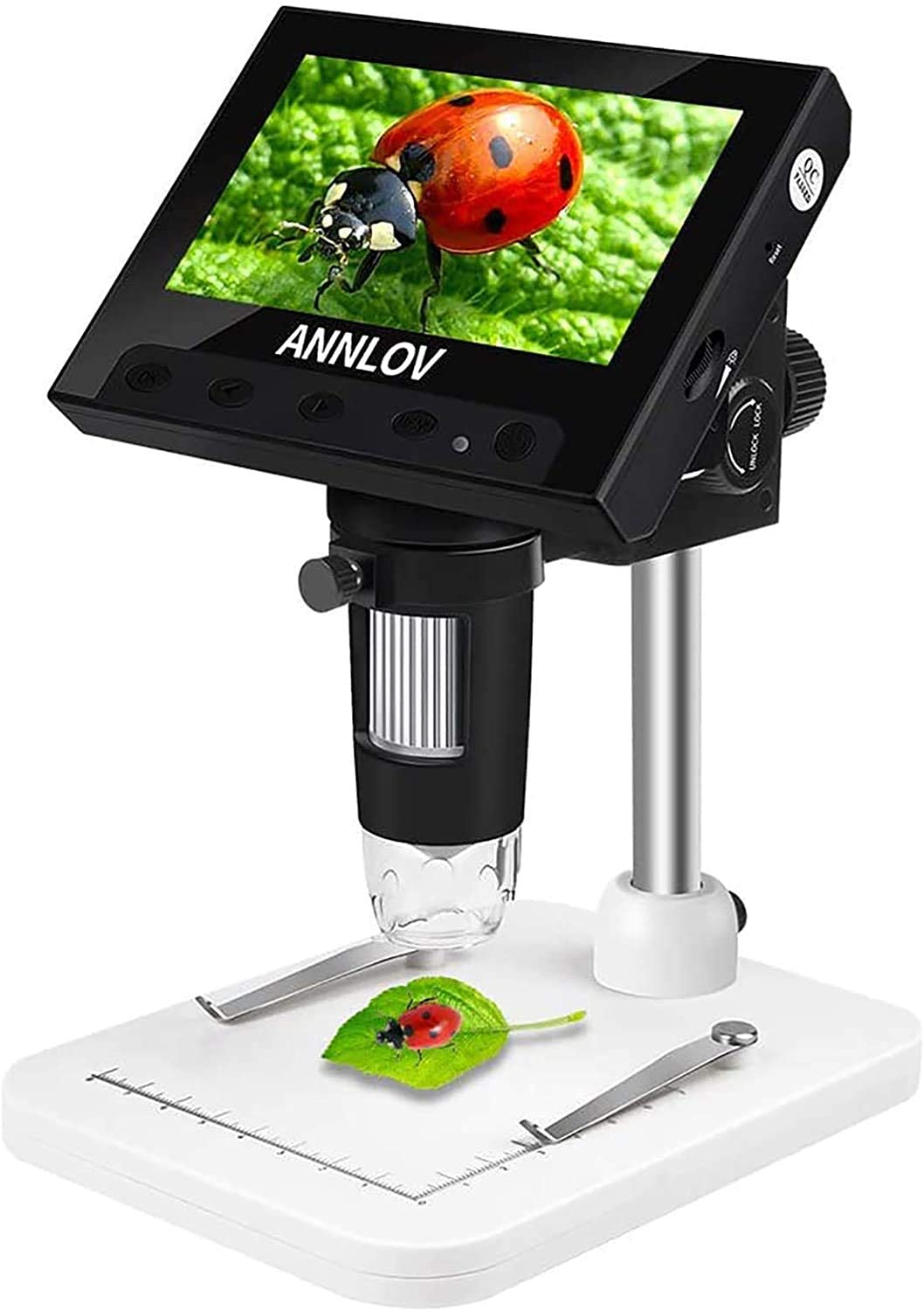 Pocket Microscope SWIFT Kids 50X Zoom Mini Magnifer Magnifying Loupe LED Lighted 