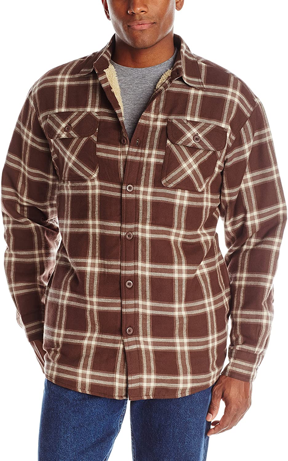 Review of Authentics Men's Long Sleeve Sherpa Lined Shirt Jacket