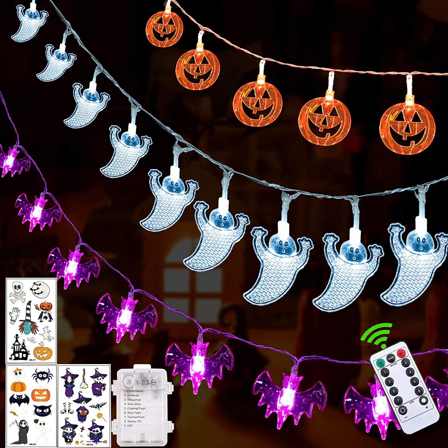 Review of Battery Operated Halloween Outdoor Lights by Halloween Decorations