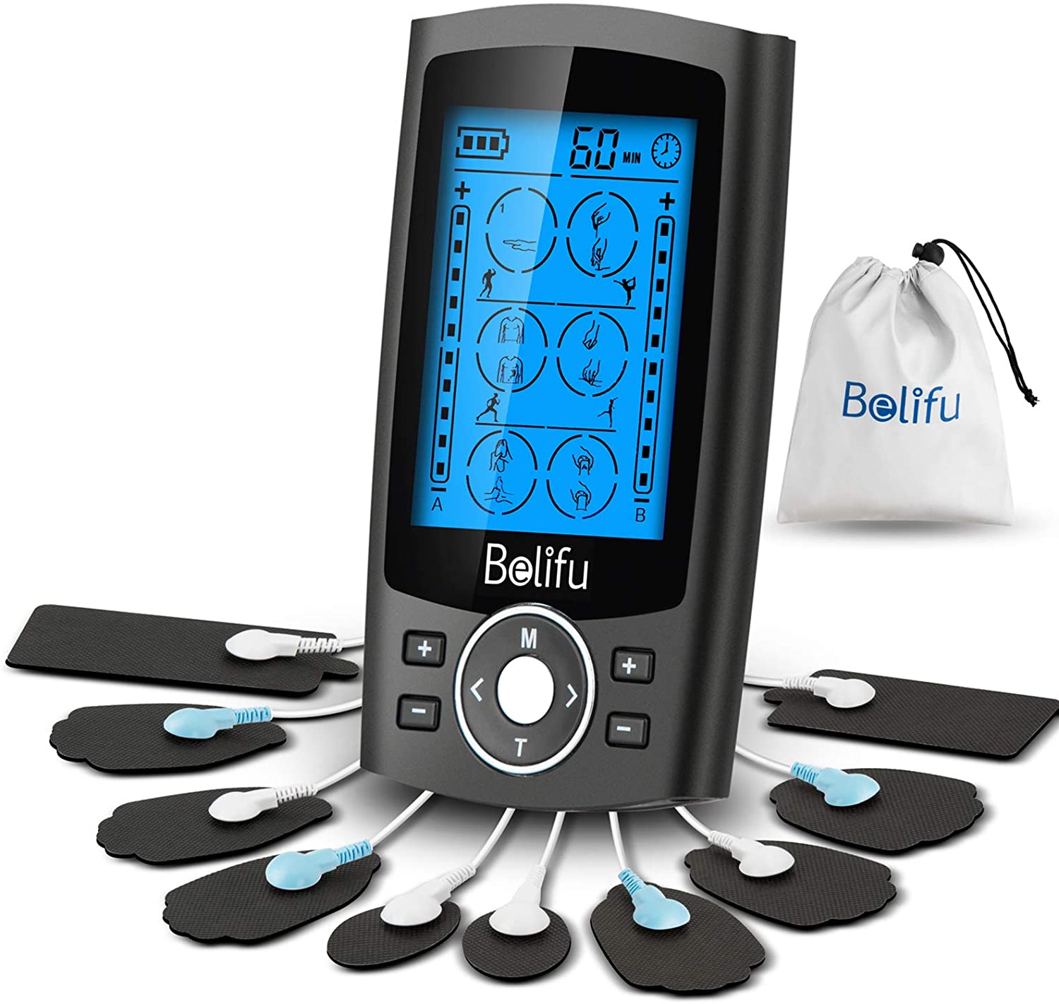 Review of Belifu Dual Channel TENS EMS Unit - 24 Modes Muscle Stimulator