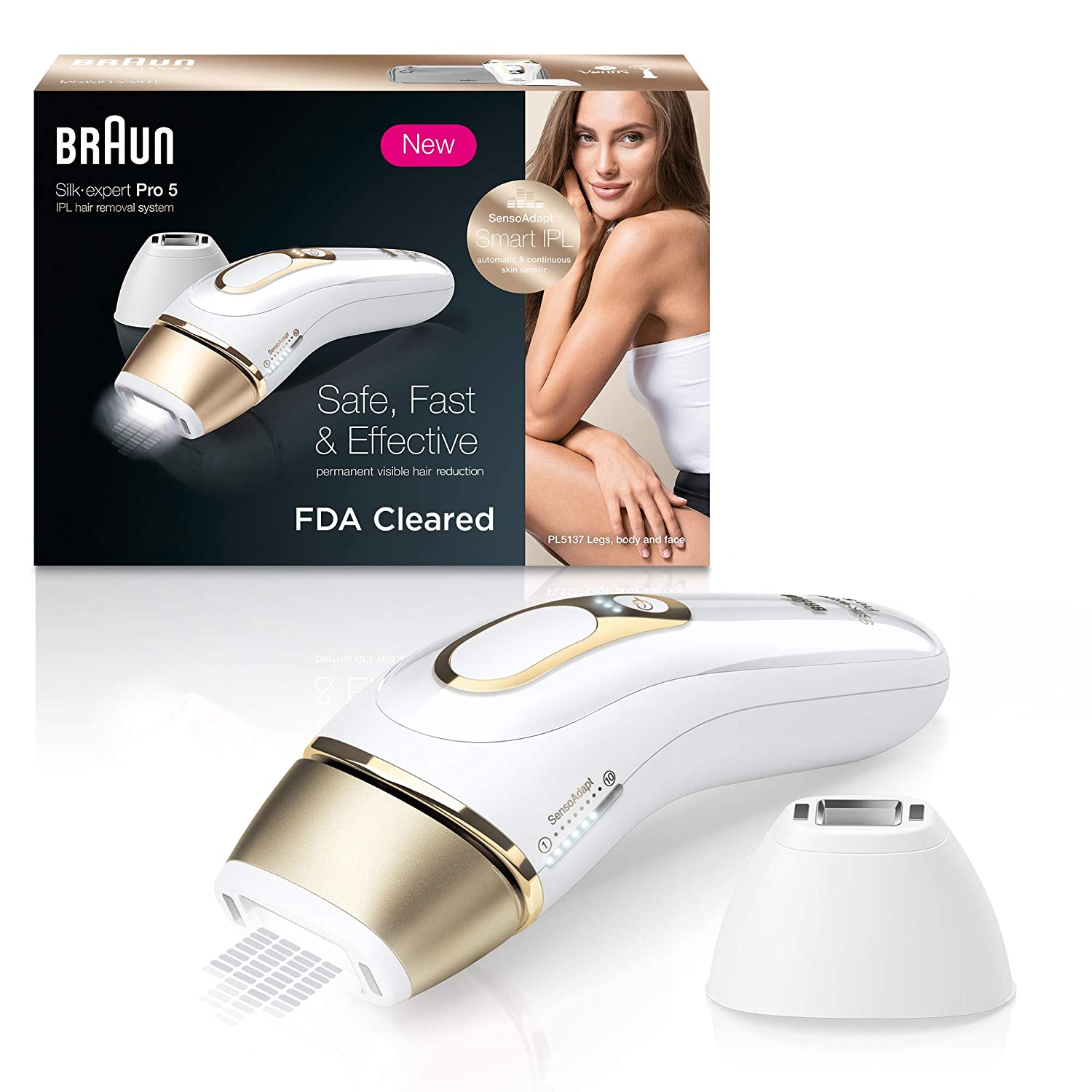 Review of Braun IPL Hair Removal for Women, Silk Expert Pro 5 PL5137
