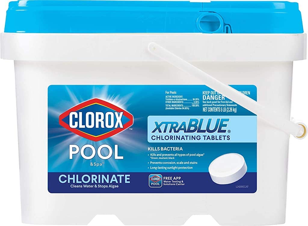 Review of CLOROX Pool&Spa XtraBlue 3-Inch Long Lasting Chlorinating Tablets, 5-Pound Chlorine