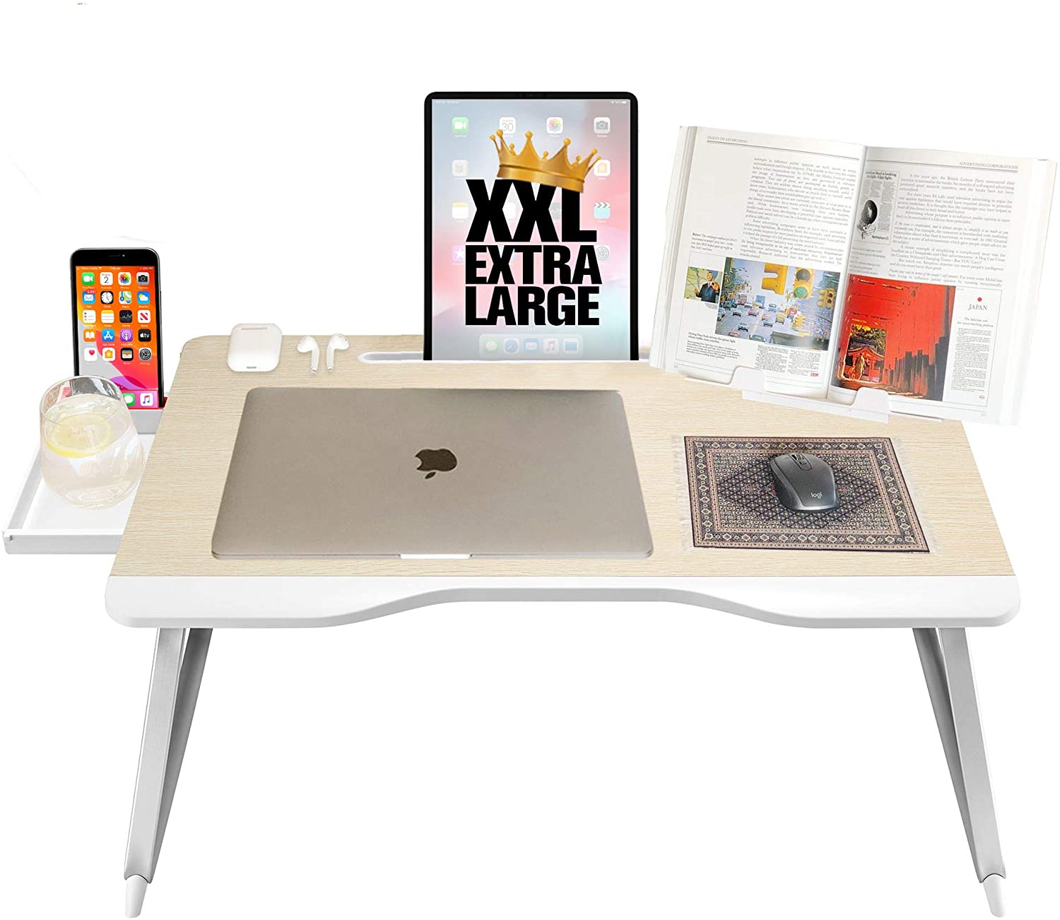 Cooper Mega Table - XXL Large Folding Table & Laptop Desk for Bed