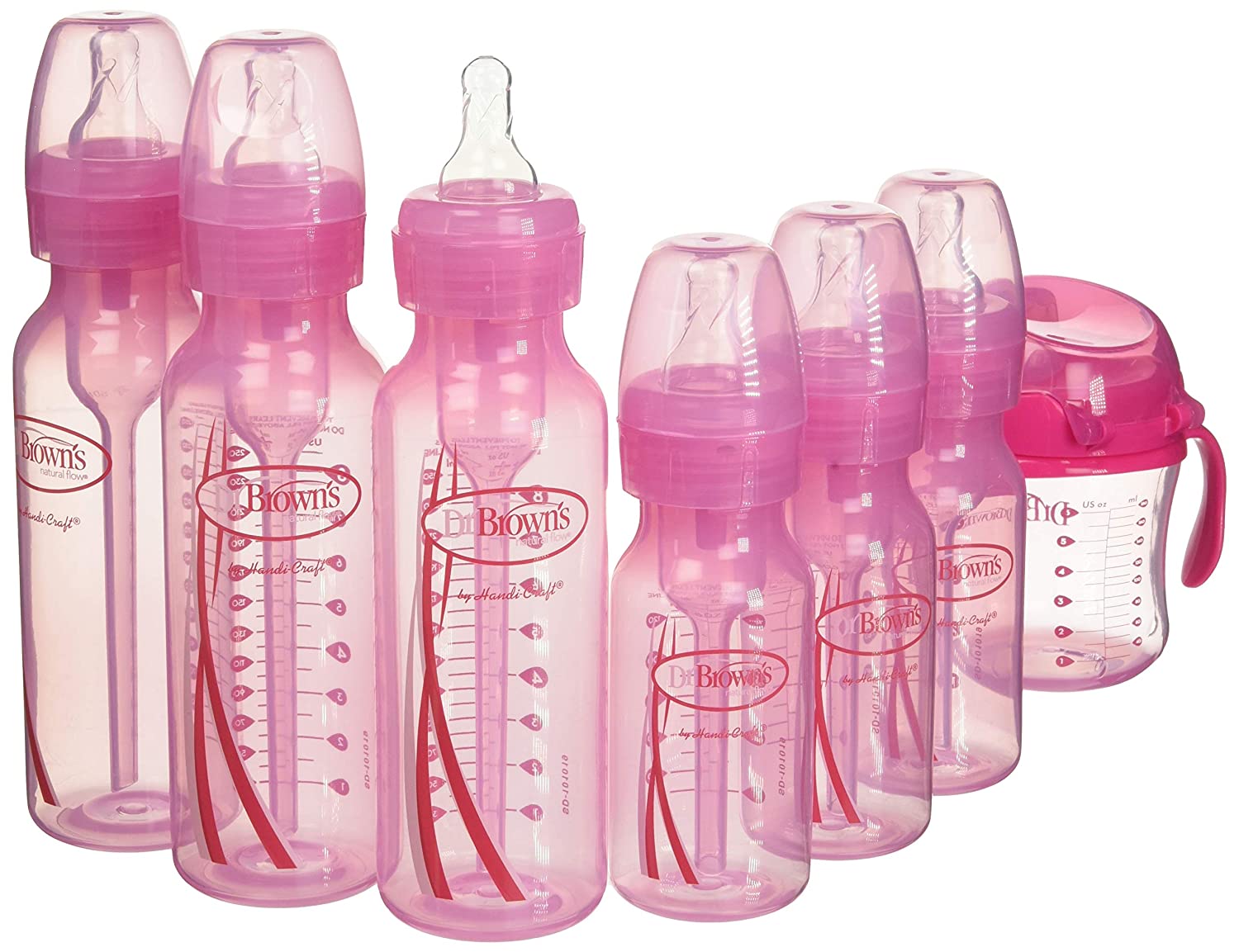 Review of Dr. Brown's Options+ Baby Bottles Pink Gift Set with Silicone Teether