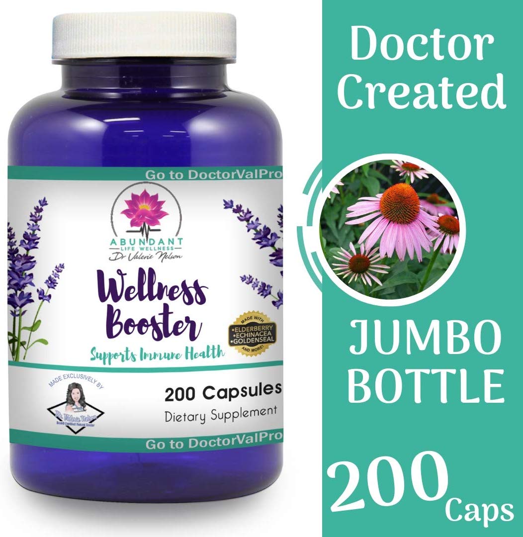 Review of Echinacea Elderberry Goldenseal & More - 200 Caps - Wellness Boosters - by Dr. Valerie Nelson