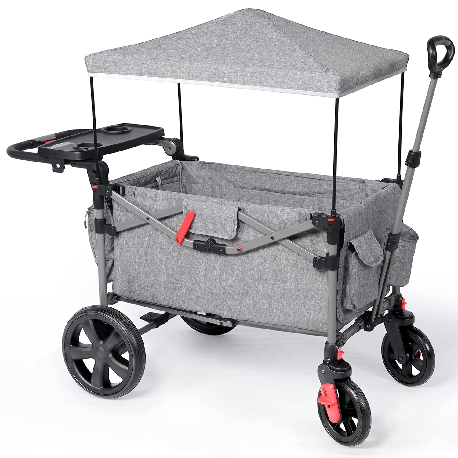 Review of EVER ADVANCED Foldable Wagons for Two Kids & Cargo