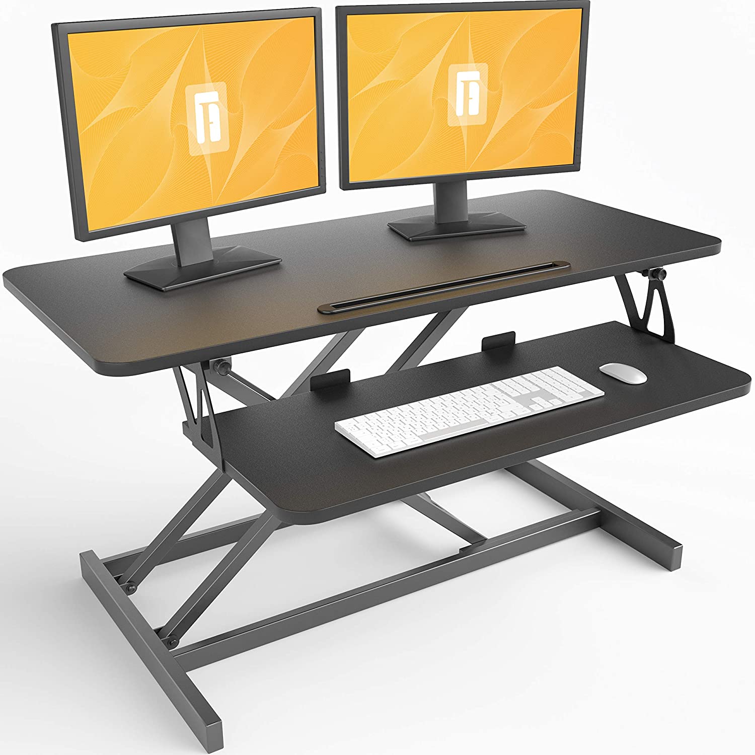 FEZIBO Standing Desk Converter 36 inches Sit Stand Desk Riser