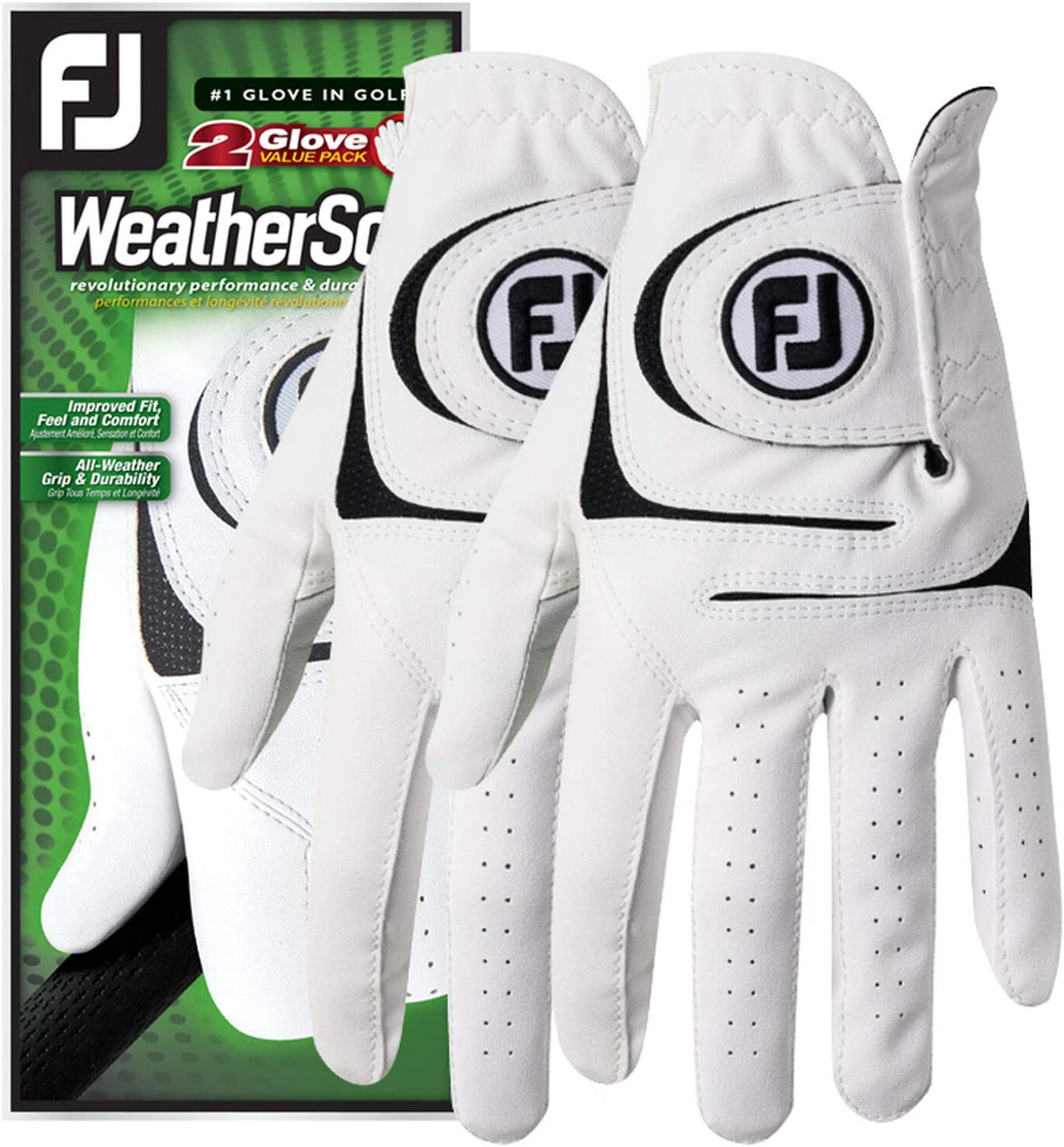 Review of FootJoy Men's WeatherSof Golf Gloves, Pack of 2 (White)