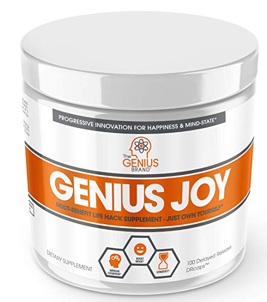 Review of Genius Joy - Serotonin Mood Booster for Anxiety Relief, Wellness & Brain Support