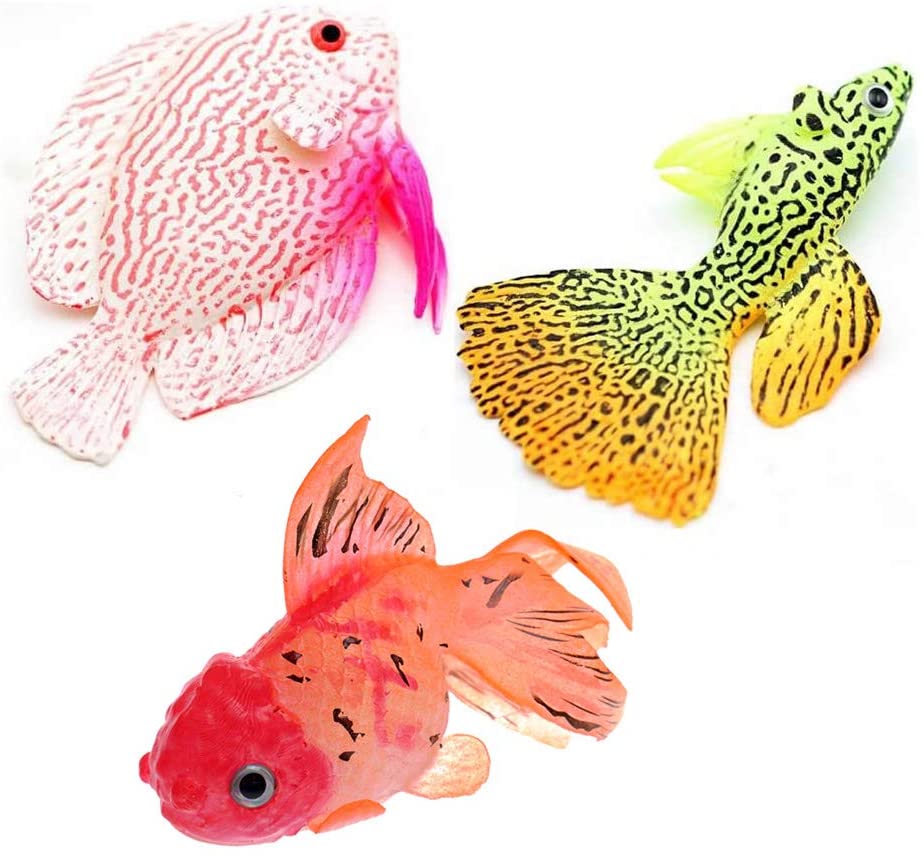 Review of gootrades 3 Pcs/Set Artificial Fish Glowing Effect Aquarium Decor Floating Ornament