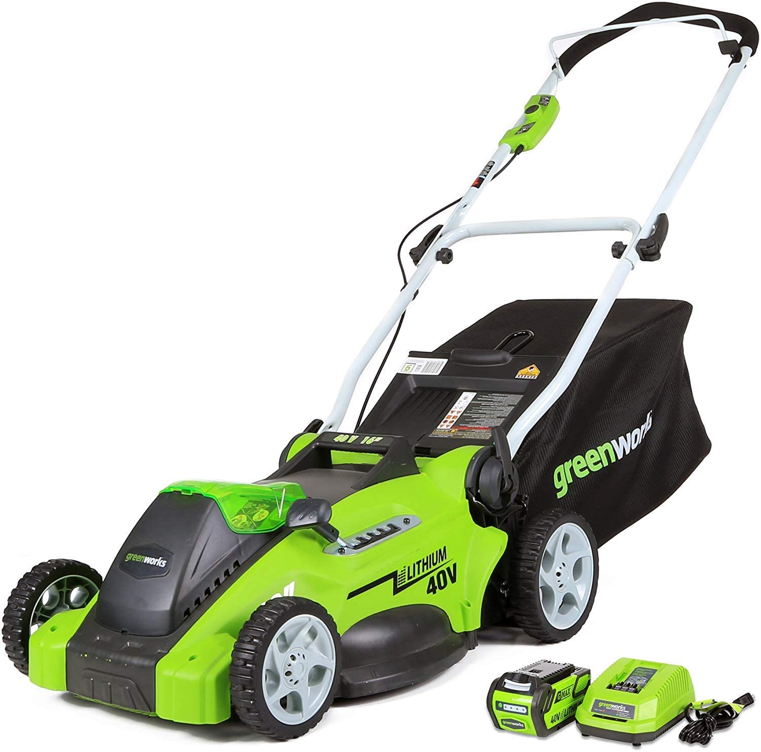 Greenworks G-MAX 40V 16'' Cordless Lawn Mower with 4Ah Battery - 25322 model
