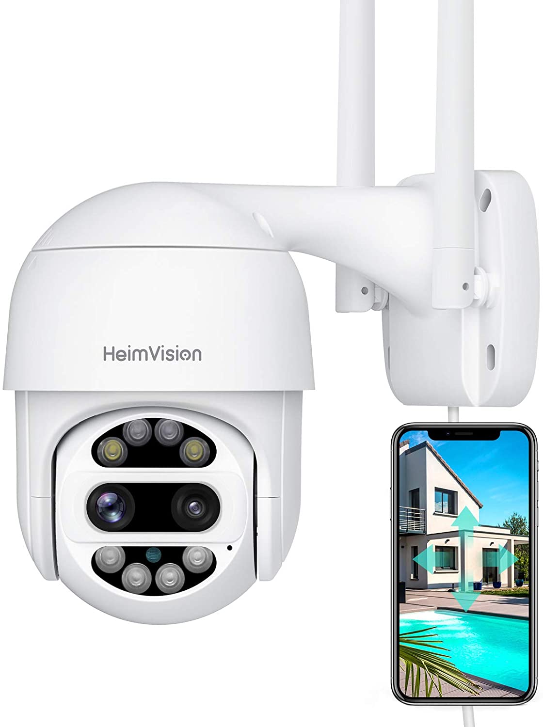 Review of HeimVision PTZ Security Camera Outdoor, 2x2MP Ultra HD Dual Lens