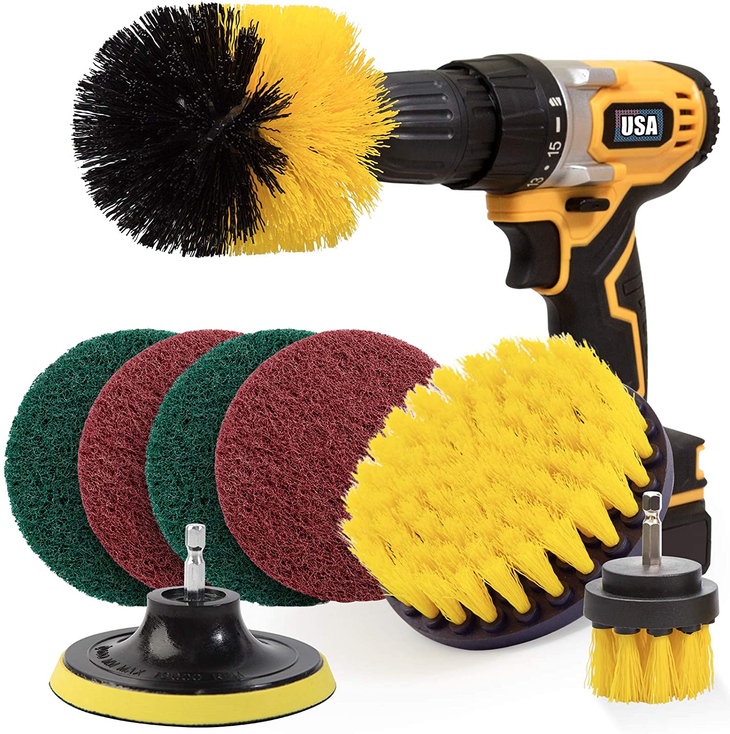 Review of Holikme 8 Piece Drill Brush Power Scrubber