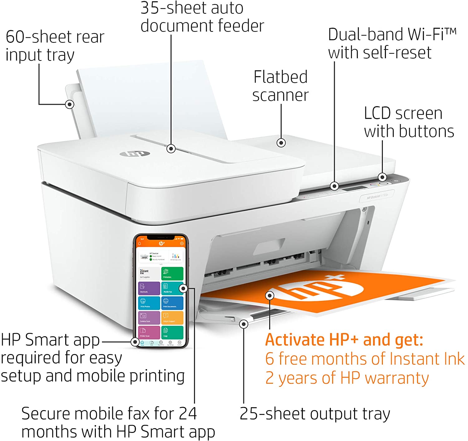 Review of HP DeskJet 4155e All-in-One Wireless Color Printer (26Q90A)