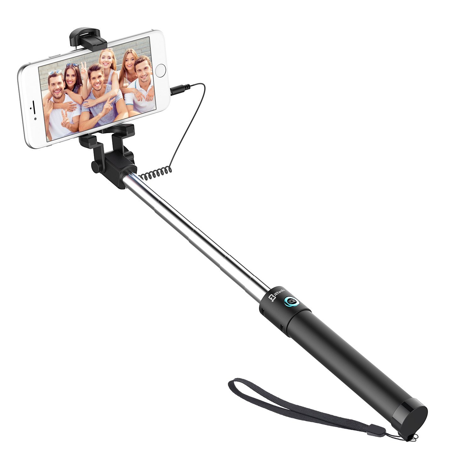 JETech Battery Free Selfie Stick Extendable Cable Control Self-portrait Monopod Pole