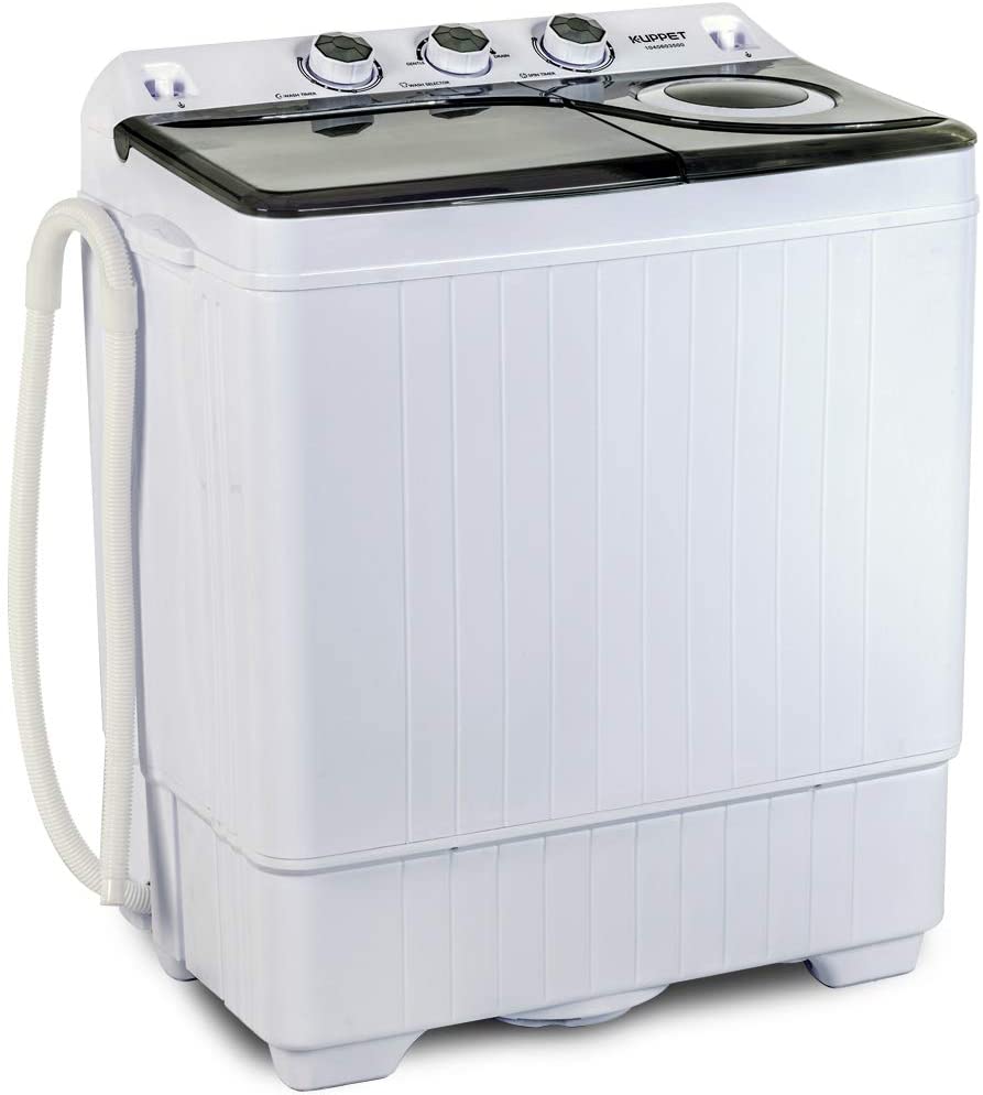 KUPPET Compact Twin Tub Portable Mini Washing Machine 26lbs Capacity
