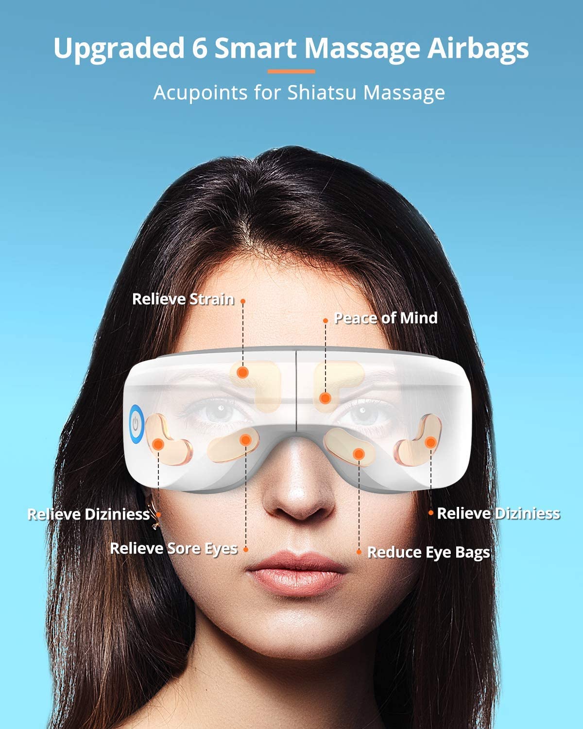 Latumab Bluetooth Music Heated Eye Massager for Migraines