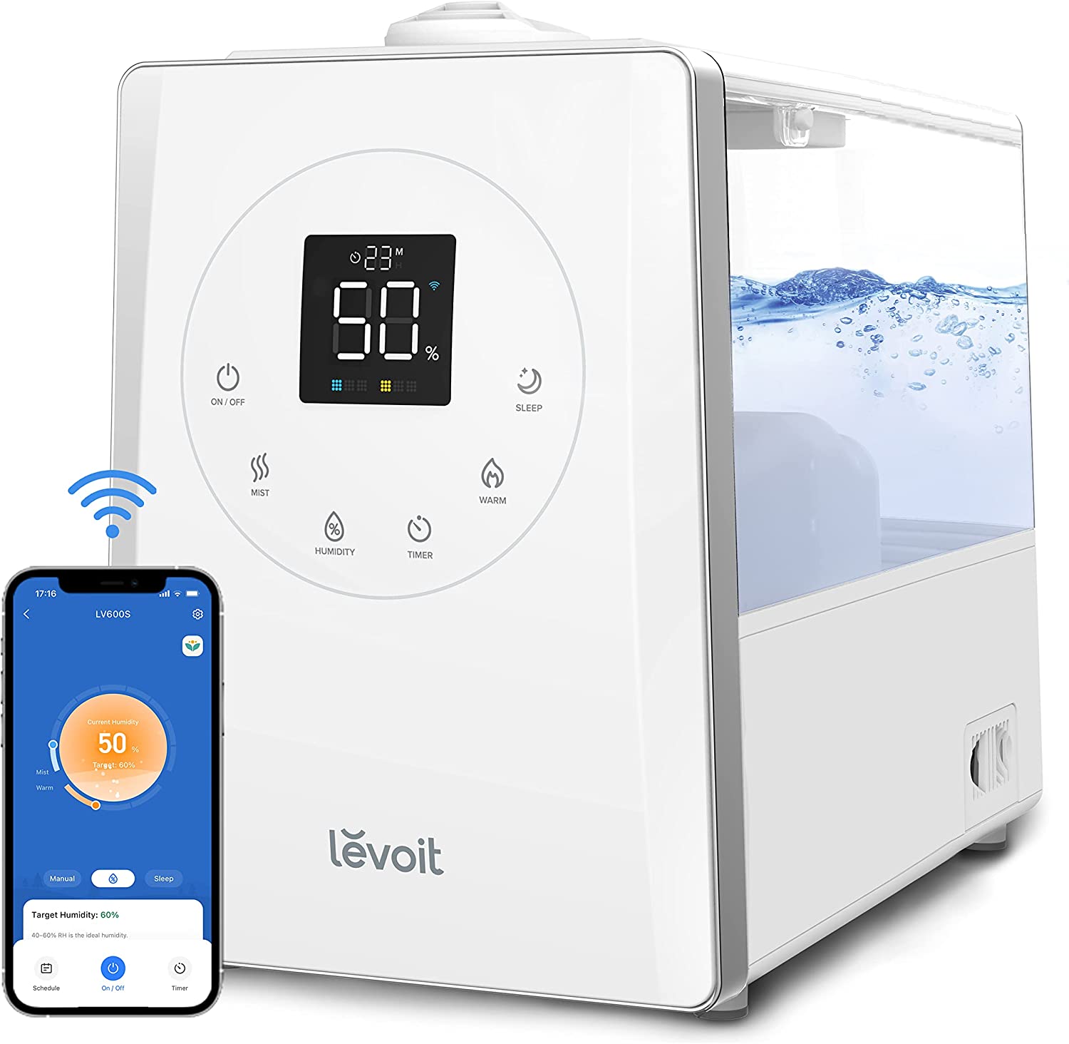 Review of LEVOIT LV600S Humidifiers for Bedroom Large Room Home, 6L