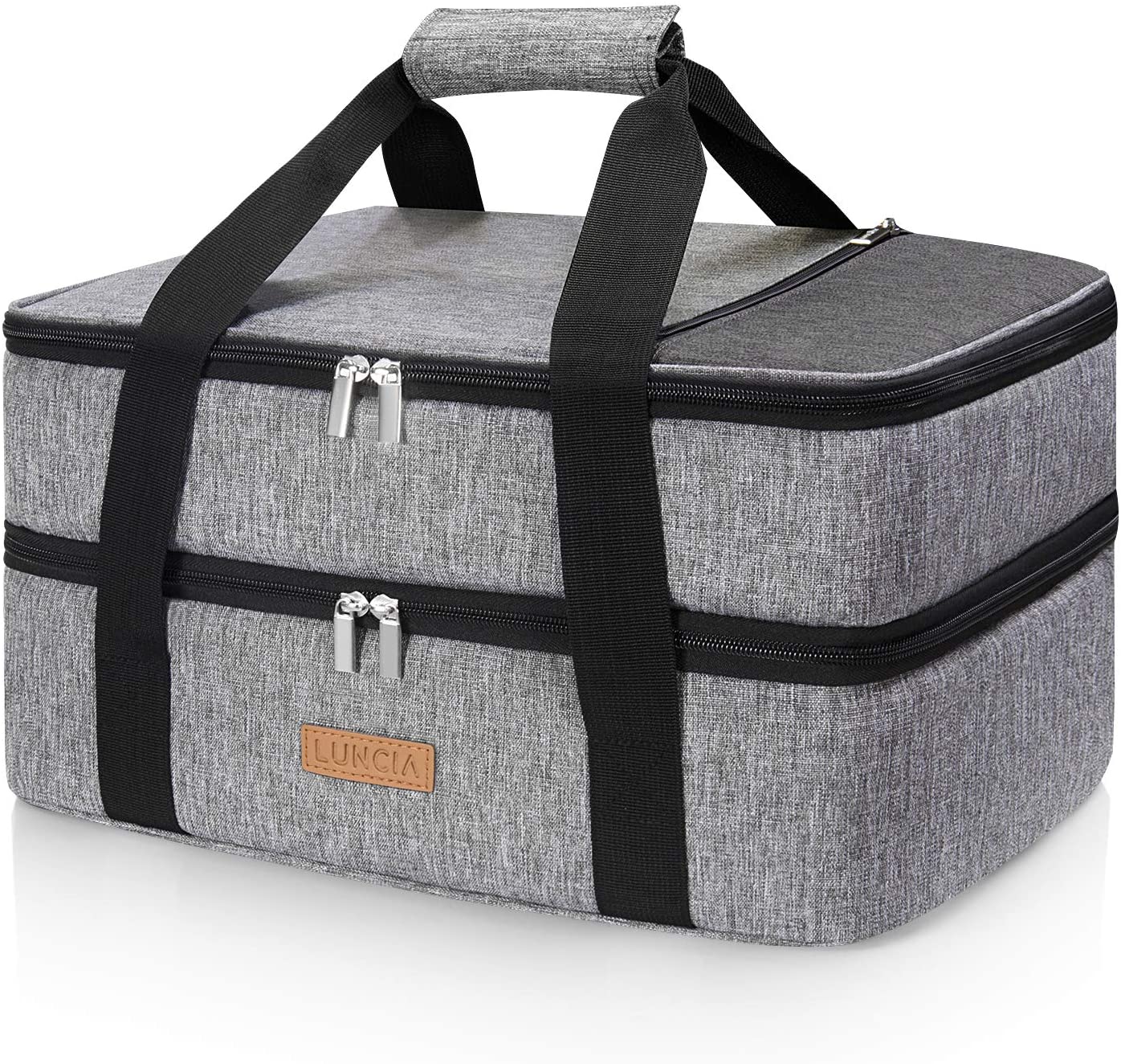 Review of LUNCIA Double Decker Insulated Casserole Carrier for Hot or Cold Food