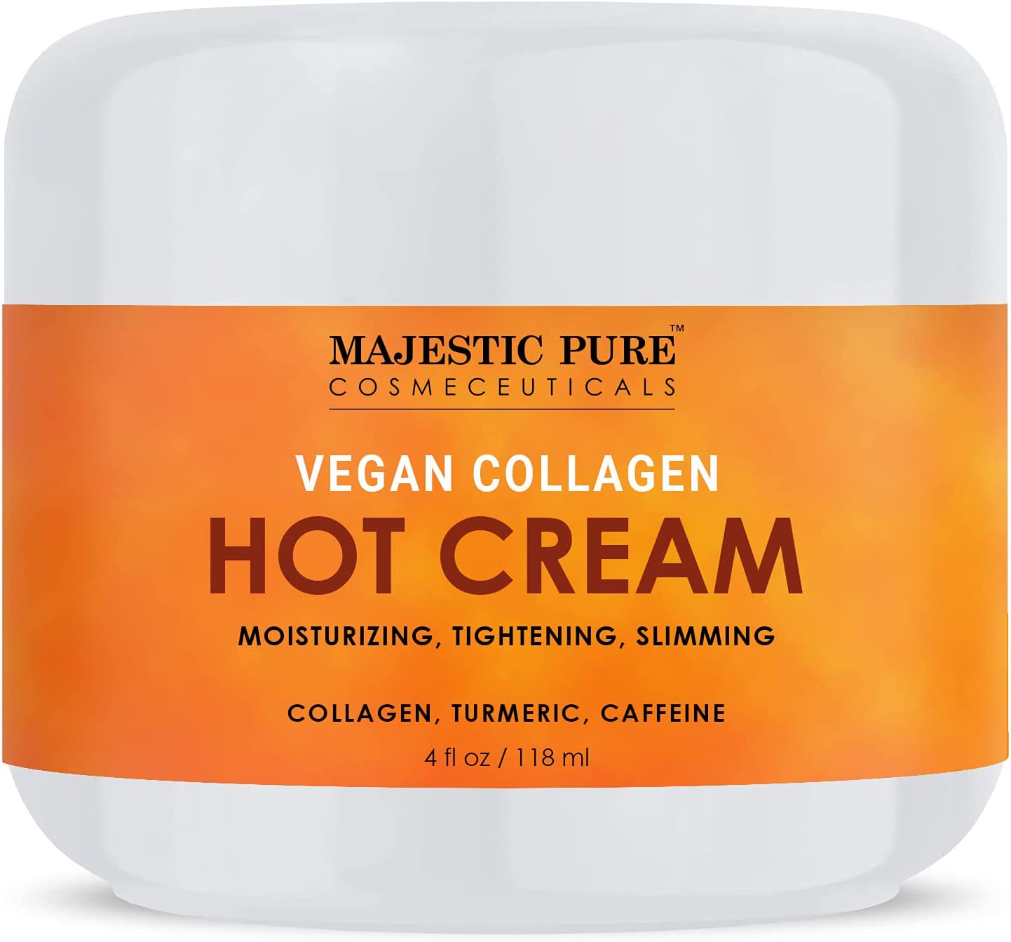 MAJESTIC PURE Hot Cream - with Caffeine, Vegan Collagen & Turmeric