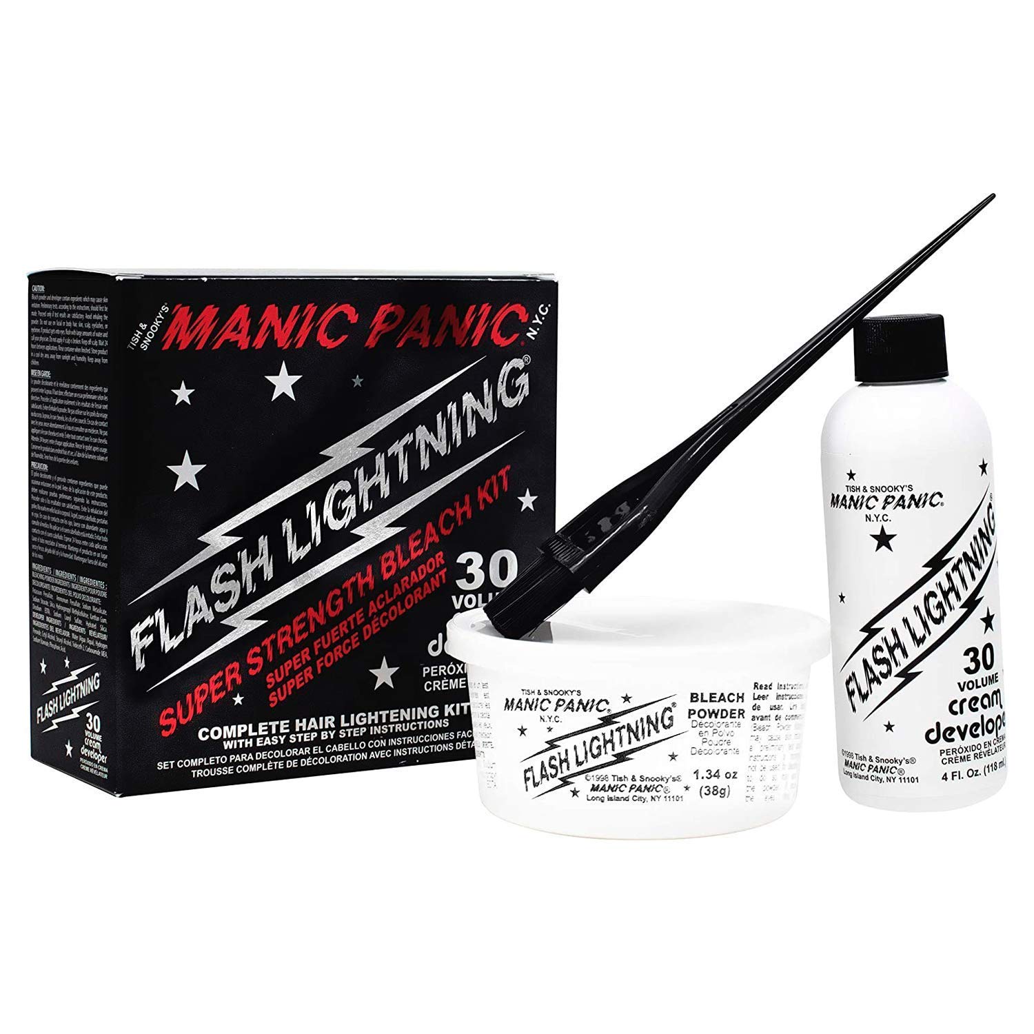 Review of MANIC PANIC Flash Lightning Hair Bleach Kit 30 Vol