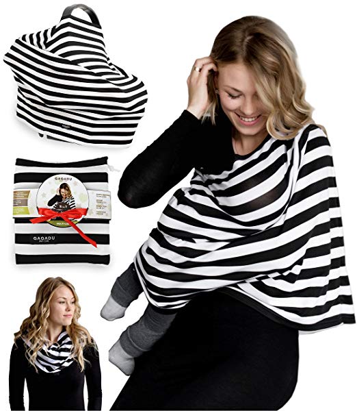 Review of Nursing Breastfeeding Cover Scarf - Baby Car Seat Canopy - Best Multi-Use Infinity Stretchy Shawl