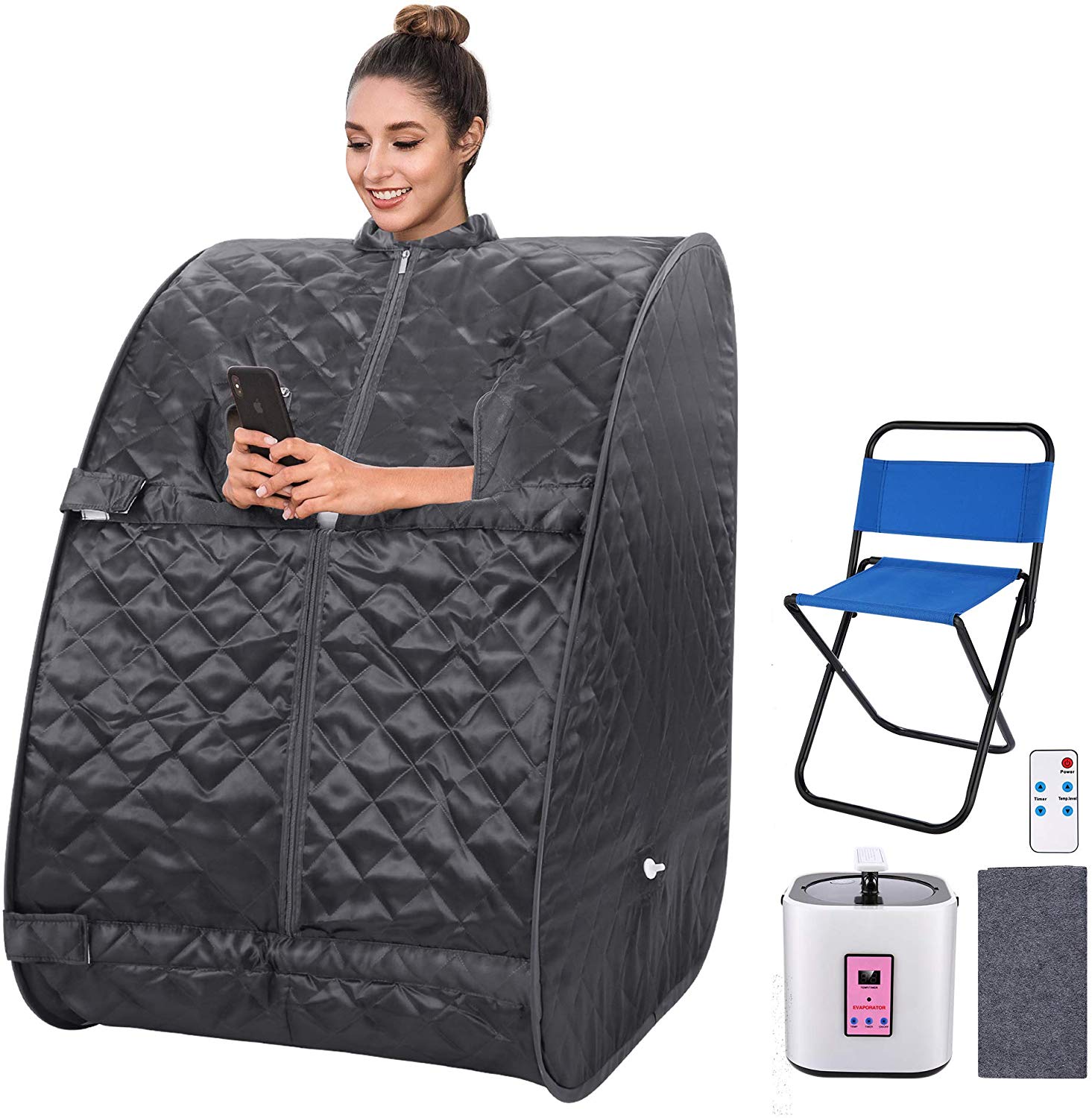 Review of OppsDecor Portable Steam Sauna Spa,One Person Sauna with Remote Control
