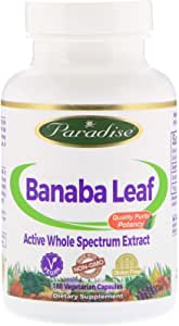 Review of Paradise Herbs Banaba Leaf 1.5% Corosolic Acid Vegetarian Capsules, 180 Count