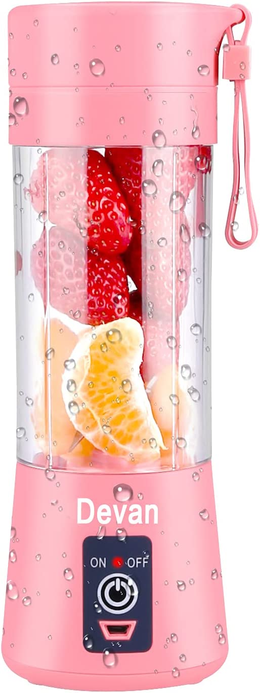 Review of Portable Blender Smoothies Personal Blender Mini Shakes Juicer Cup USB Rechargeable.