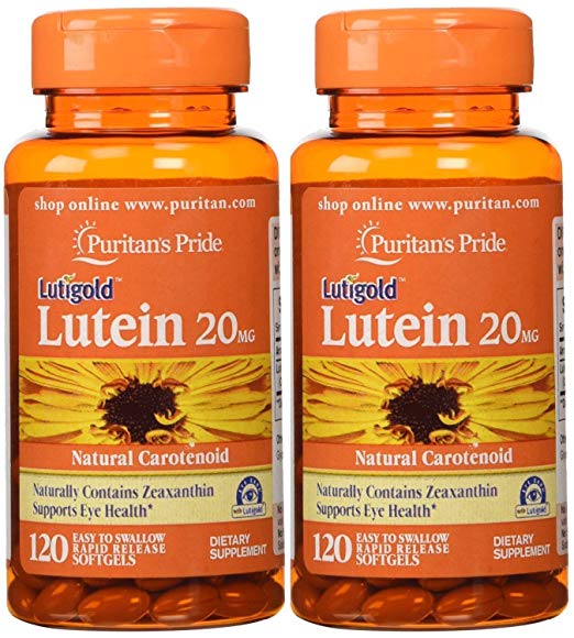 Puritan's Pride 2-pack of Lutein 20 Mg with Zeaxanthin-120 Softgels (240 Total)