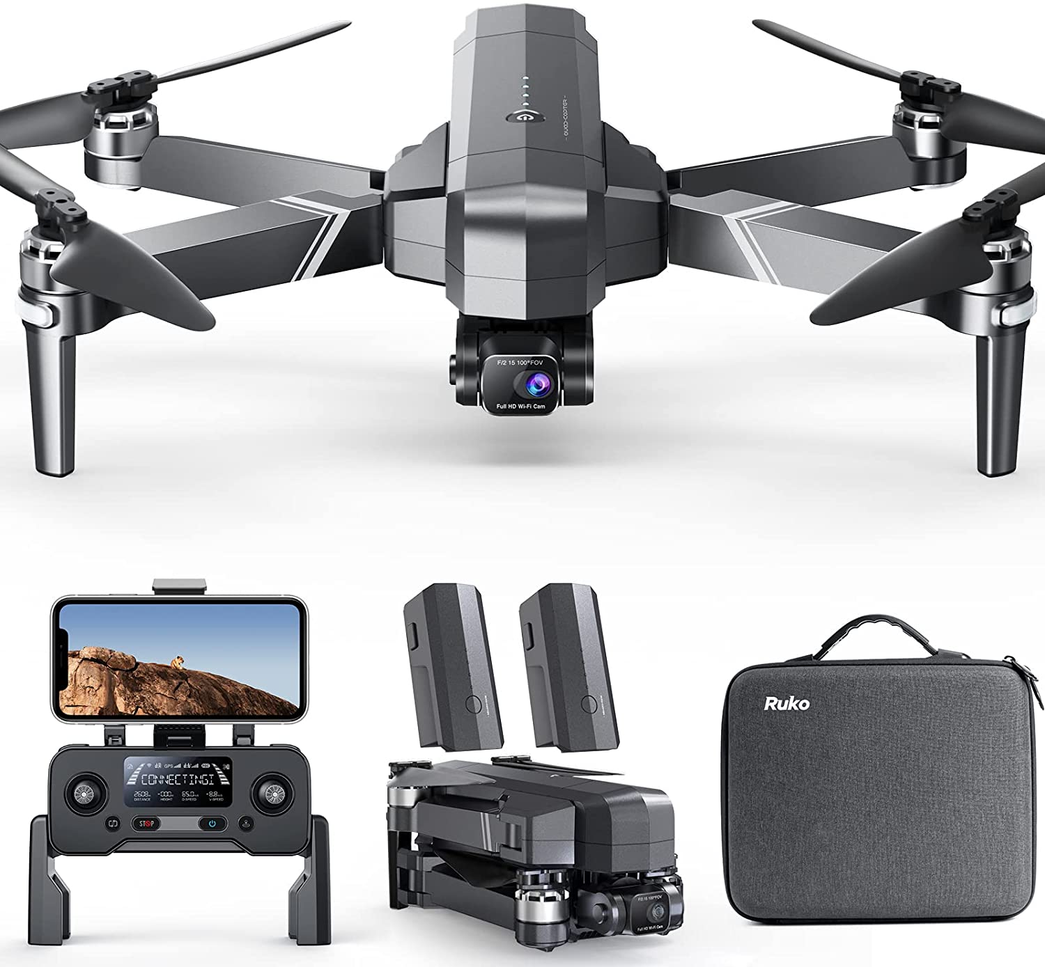 Ruko F11 GIM2 Drone with 4K Camera for Adults, 9800ft HD Video Transmission