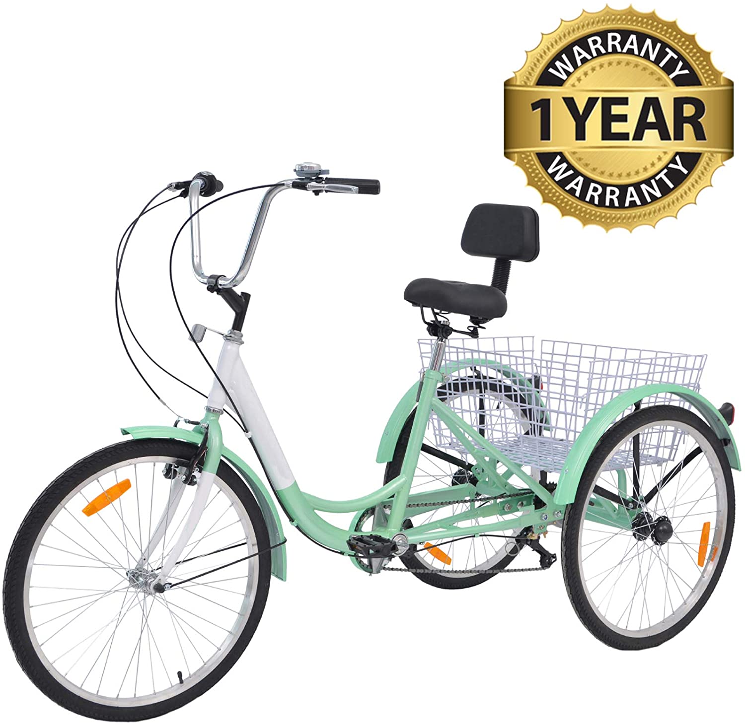 Review of Slsy Adult Tricycles 7 Speed, Adult Trikes 20/24 / 26 inch 3 Wheel Bikes