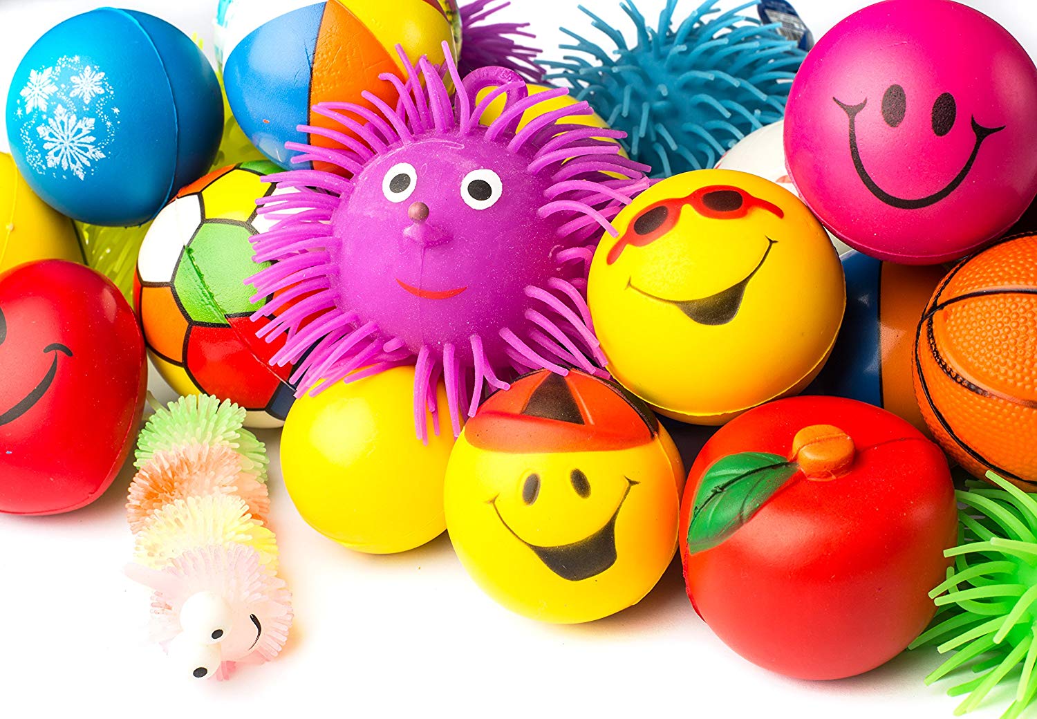 1 Dozen 9" Two-Tone Puffer Ball Squeeze Squishy Sensory Toys Kids Stress Balls 
