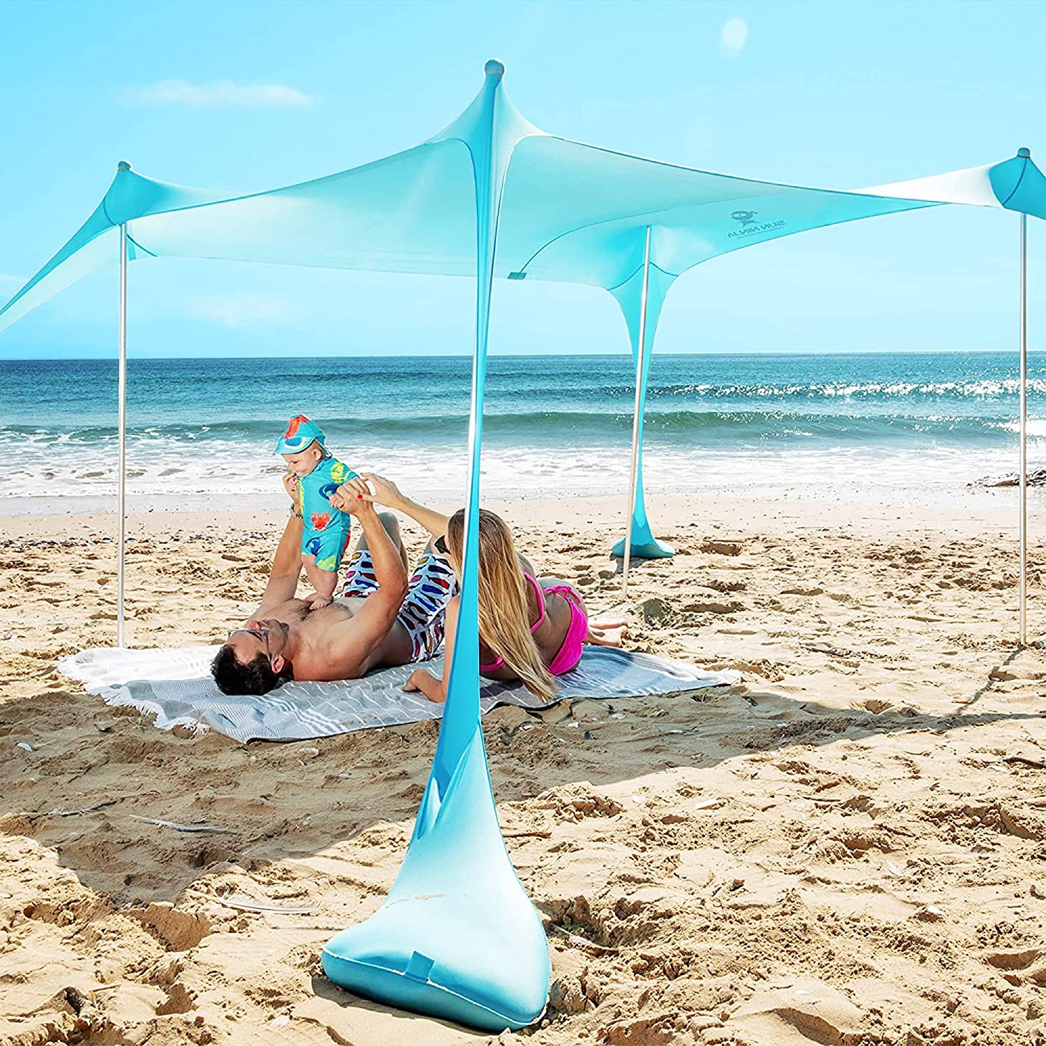 Review of SUN NINJA Pop Up Beach Tent Sun Shelter UPF50+