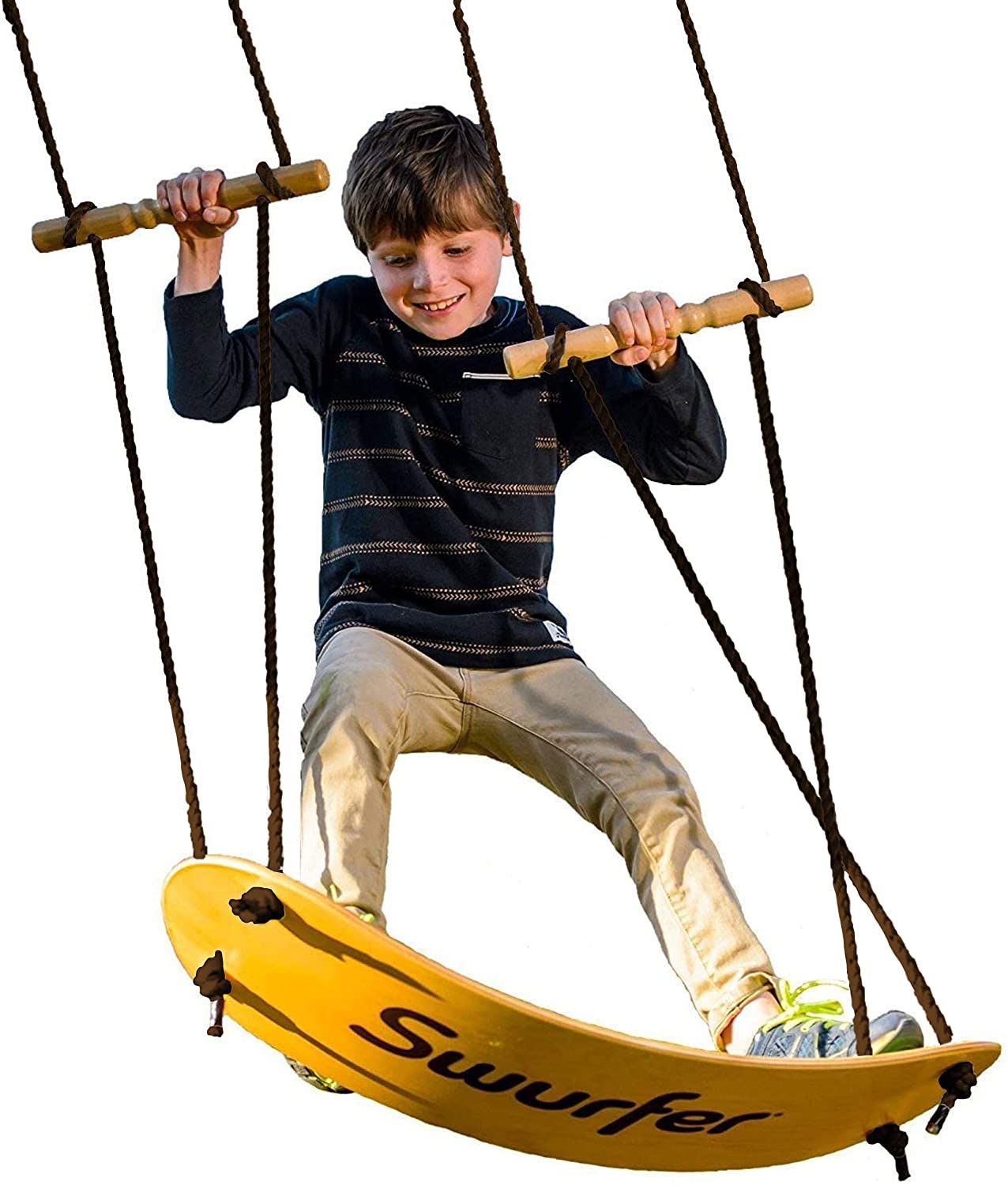 Review of Swurfer - the Original Stand Up Surfing Swing - Curved Maple Wood Board