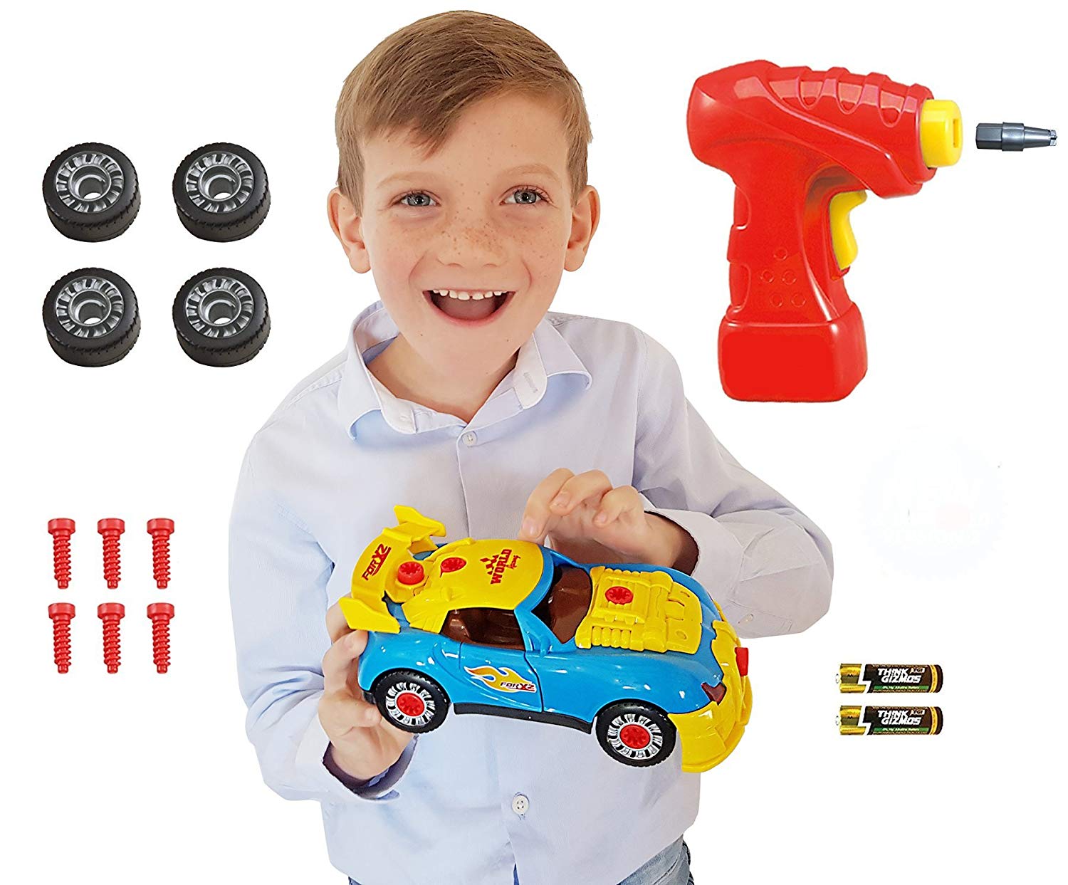 Review of Think Gizmos Take Apart Toy Racing Car - Construction Toy Kit for Boys and Girls Aged 3 4 5 6 7 8