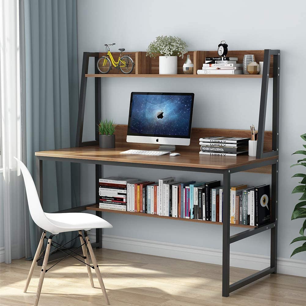 Review of Tribesigns Computer Desk with Hutch and Bookshelf, 47 Inches