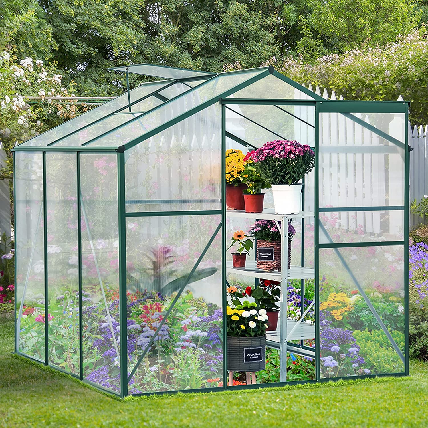 Review of U-MAX Polycarbonate Outdoor Greenhouse 6'(L) x6'(W) x6.6'(H)