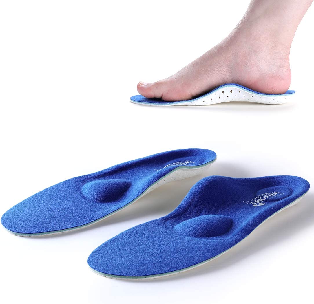 Walkomfy Plantar Fasciitis Pain Relief Orthotics - Flat Feet Arch Support Insoles