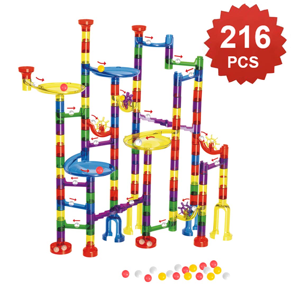 Review of WTOR 216Pcs Marble Run Super Set Toys Marble Maze Game Educational Learning