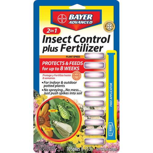 Bayer 701710A 2-in-1 Insect Protection with Fertilizer Plant Spikes