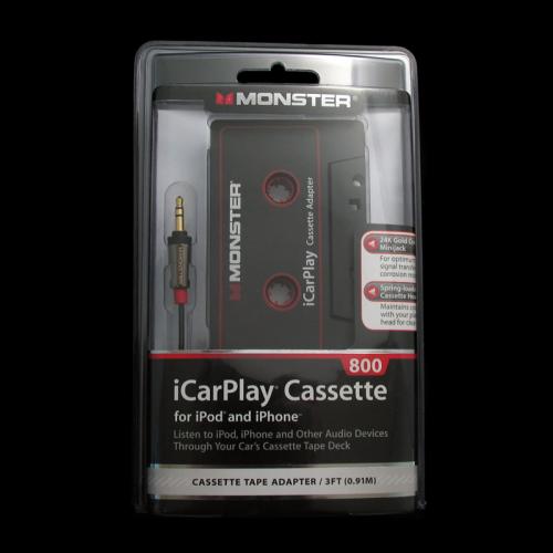 Monster iCarPlay Cassette Adapter 800 for iPod and iPhone (3 feet)