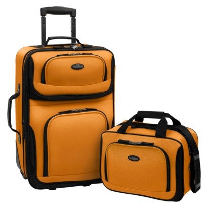 US Traveler Rio Two Piece Expandable Carry-On Luggage Set
