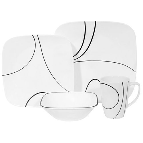 Review of Corelle Square 16-Piece Dinnerware Set, Service for 4